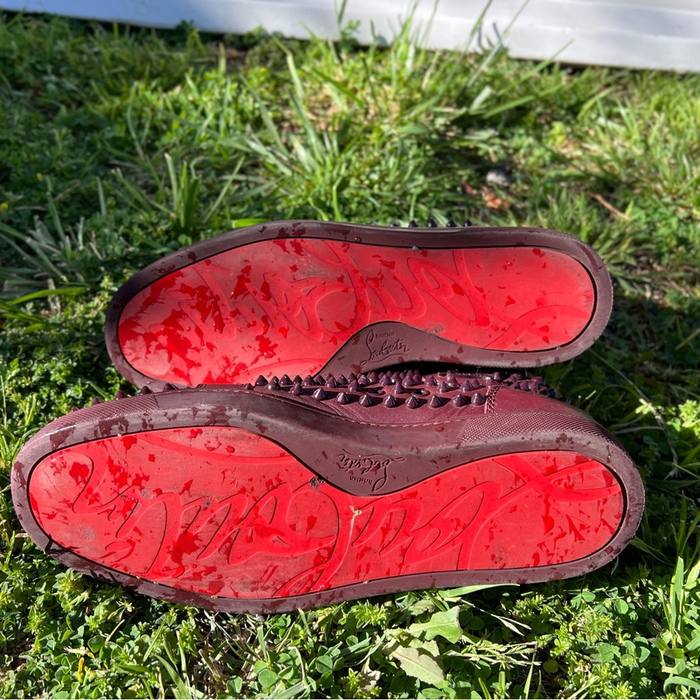 Christian Louboutin high top sneakers. Good condition.